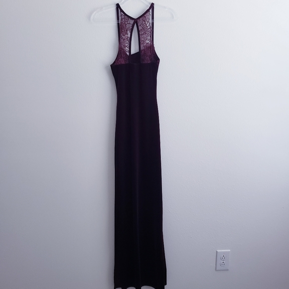 Lulu's Crazy Over You Burgundy Velvet Racerback Maxi Dress - Picture 6 of 10